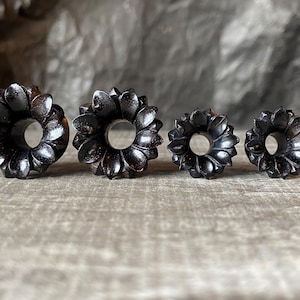 PAIR of Beautiful Lotus Flower Organic Areng Wood Plugs - Gauges 0g (8mm) thru 1" (25mm) available!
