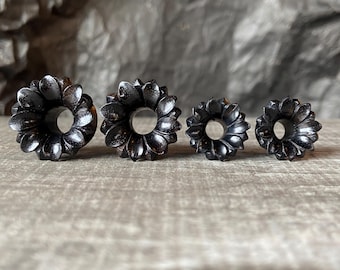 PAIR of Beautiful Lotus Flower Organic Areng Wood Plugs - Gauges 0g (8mm) thru 1" (25mm) available!