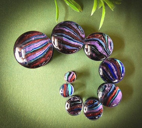 Rainbow Stripe Pyrex Glass Double Flared Plug Rainbow Stripe Pyrex Glass Double Flared Plug