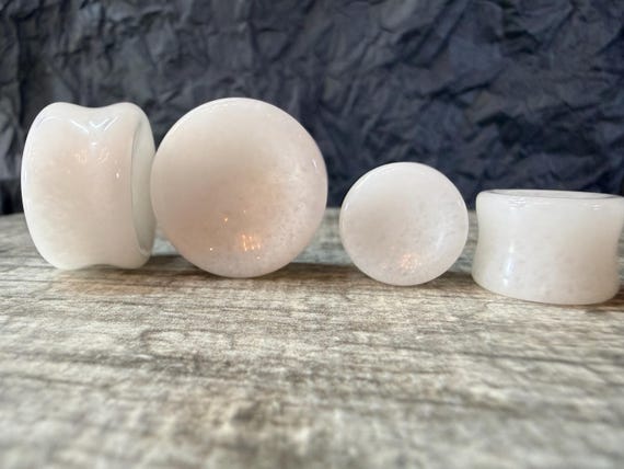 austinplugandtunnel Jade Stone Plugs: Concave Double Flare Gauges (Pair