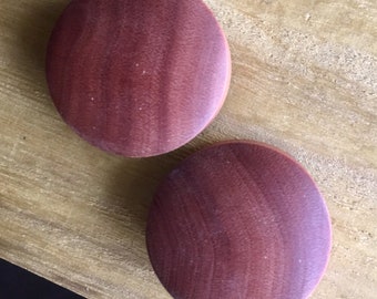Sizes / Gauges 2 Pair 6G - 1 Inch Solid Saba Wood Plugs - New!