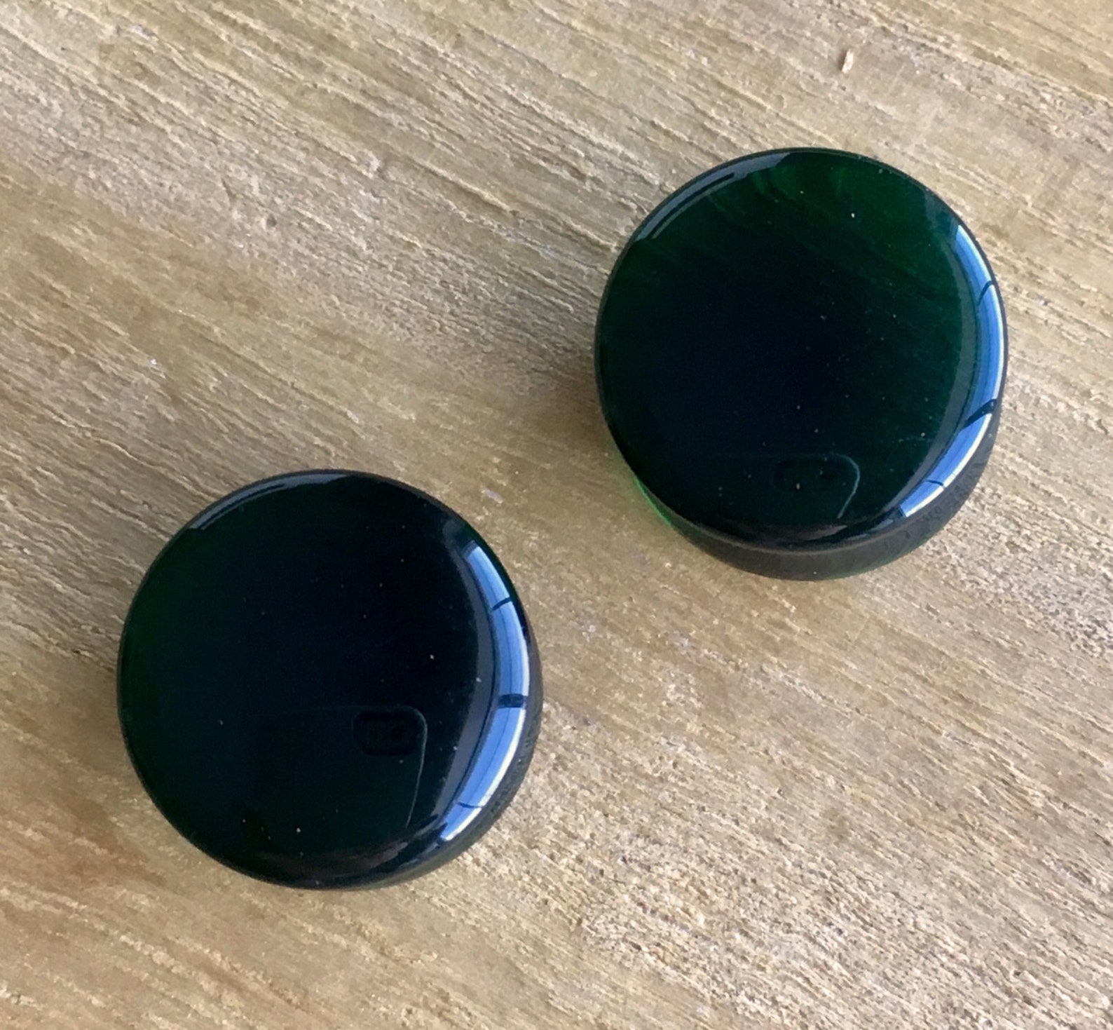 Pair Of Glass Mushroom Double Flare Plugs - Ear Gauges - Choose Color & Size (Mystic Metals)
