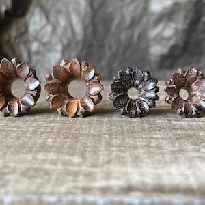 PAIR of Beautiful Lotus Flower Organic Sono Wood Plugs - Gauges 0g (8mm) thru 3/4" (19mm) available!