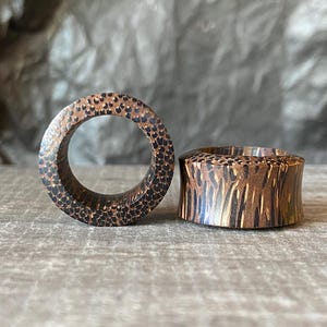 PAIR Palm Wood Tunnels Plugs Organic Earlets Gauges Body Jewelry - Only 24mm Left In Stock!