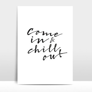 Print CHILL OUT Poster, Wandbild, Bild, Druck, Kunstdruck, Deko, Illustration, Geschenk, Spruch, Typo, chillen, lustig, Home, minimalistisch