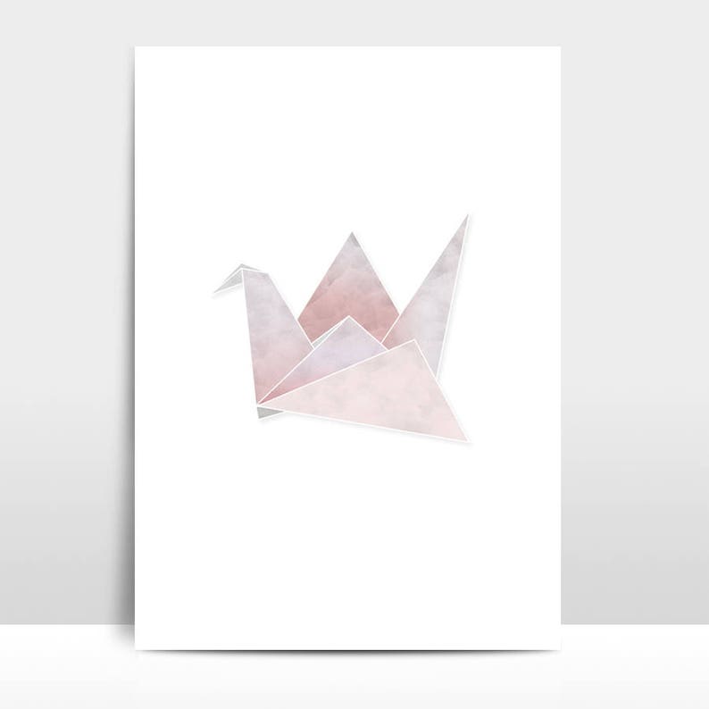 A3 Artprint Origami Kranich
