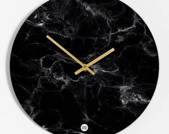 Wall clock "black Marmor"