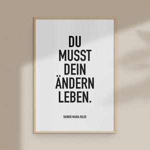 Print ÄNDERN LEBEN Poster, Wandbild, Bild, Druck, Kunstdruck, Deko, Geschenk, Typo, Vorsatz, Spruch, sw, minimalistisch, Achtsamkeit