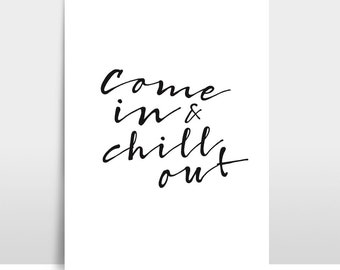 A3 Print / Typoprint "Chill out"