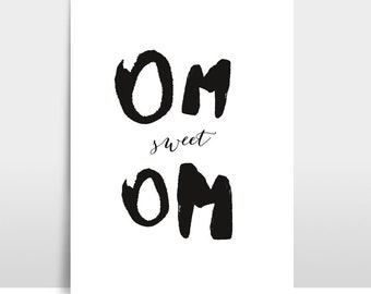 A3 Print / Typoprint "Om sweet Om"