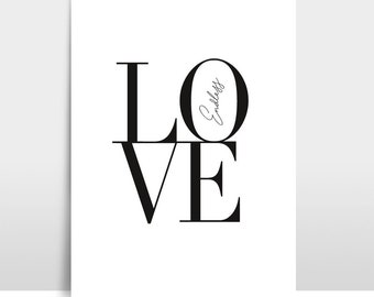 A3 Print / Typoprint "Endless Love"