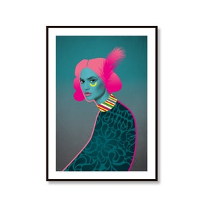 A4 Print / Illustration Neon Charly image 2