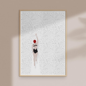 A3 Print / Illustration &quot;Punktschwimmer&quot;