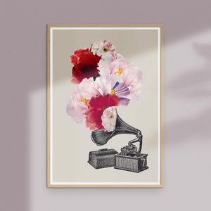 A3 Artprint &quot;Flower gramophone&quot;