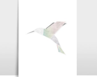 Artprint "Origami Kolibri"