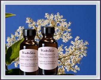 ElderFlower Oil Infusion, Macerate, Extract, Sunburn, Psoriasis, Eczema