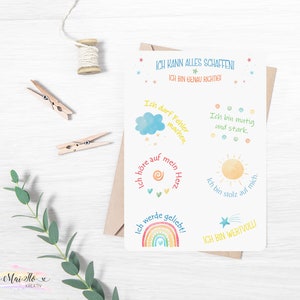 Besonderes Karte für starke Kids  - Affirmationen / Glaubenssätze - Konfirmation, Kommunion, Taufe, Einschulung