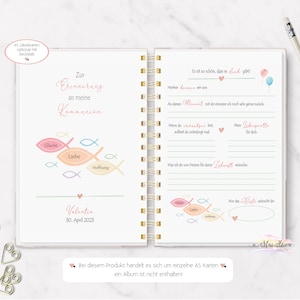 Guest book cards for communion / confirmation / youth consecration, DIN A5 opt. with individual cover sheet, gift for communion, guest book