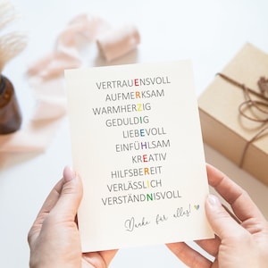 Süße Karte Erzieher/in |  Abschied Kindergarten | Abschiedskarte Erzieherin | Abschiedsgeschenk Erzieherin | Karte Tagesmutter