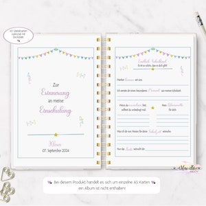 Guest book cards for school enrollment, DIN A5 opt. with individual cover sheet, gift for school enrollment/start of school, alternative guest book, school child 2024