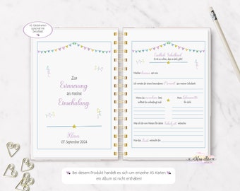 Guest book cards for school enrollment, DIN A5 opt. with individual cover sheet, gift for school enrollment/start of school, alternative guest book, school child 2024