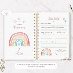 Guest book cards for school enrollment, DIN A5 opt. with individual cover sheet, gift for school enrollment/start of school, alternative guest book, school child 2024