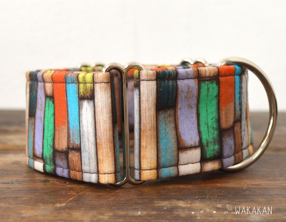 Martingale dog collar model Rustic Wood. Adjustable and handmade with 100% cotton fabric. DIY, paint. Wakakan