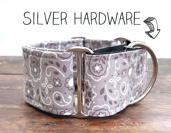 Martingale dog collar Grey Bandana