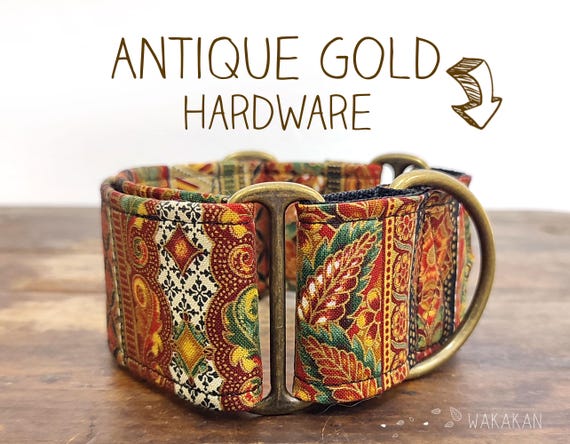 Martingale dog collar model Ethnic Gold