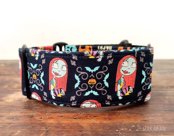 Martingale dog collar model Sally. Adjustable and handmade with 100% cotton fabric. Nightmare, Jack. Wakakan