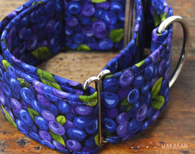 Martingale Dog Collar Model Blueberries. Adjustable and Etsy