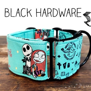 Martingale dog collar model Meant to Be. Adjustable and handmade with 100% cotton fabric. Nightmare, Jack. Wakakan