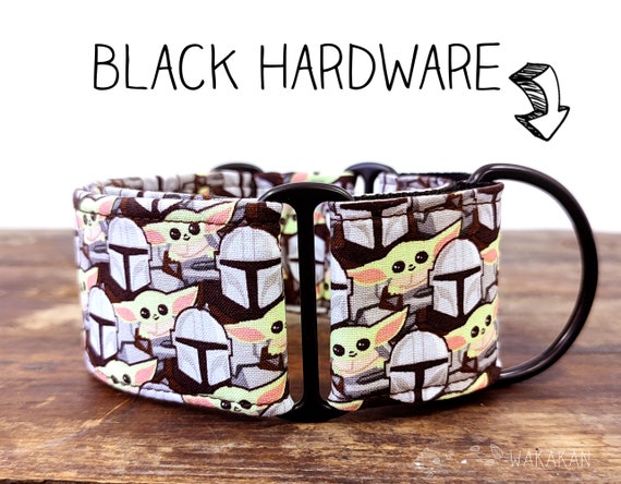 Martingale dog collar Mando. Adjustable and handmade with 100% cotton fabric. Mandalorian. Wakakan