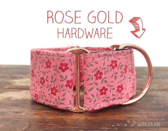Martingale dog collar model Country Vibes. Adjustable and handmade with 100% cotton fabric. Spring flowery design Wakakan