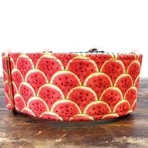 Martingale dog collar model Summer Day. Adjustable and handmade with 100% cotton fabric. Watermelon fruit Wakakan image 4