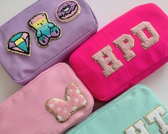 Personalized Nylon Pouch, Pencil Case, Make-Up Bag, Cosmetic Pouch