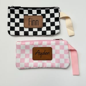 Personalized Pencil Case, Leather Patch, Pencil Pouch, Markers, Personalized School Supply