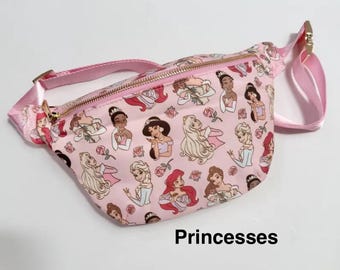 Jumbo Fanny Pack; Disney Black and White Check, Nylon, Disneyland