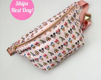 Extra Large Fanny Pack; Disney Character Icon, Nylon, Disneyland Accessory, Princess, Belt Bag, Magic Kingdom, Jumbo