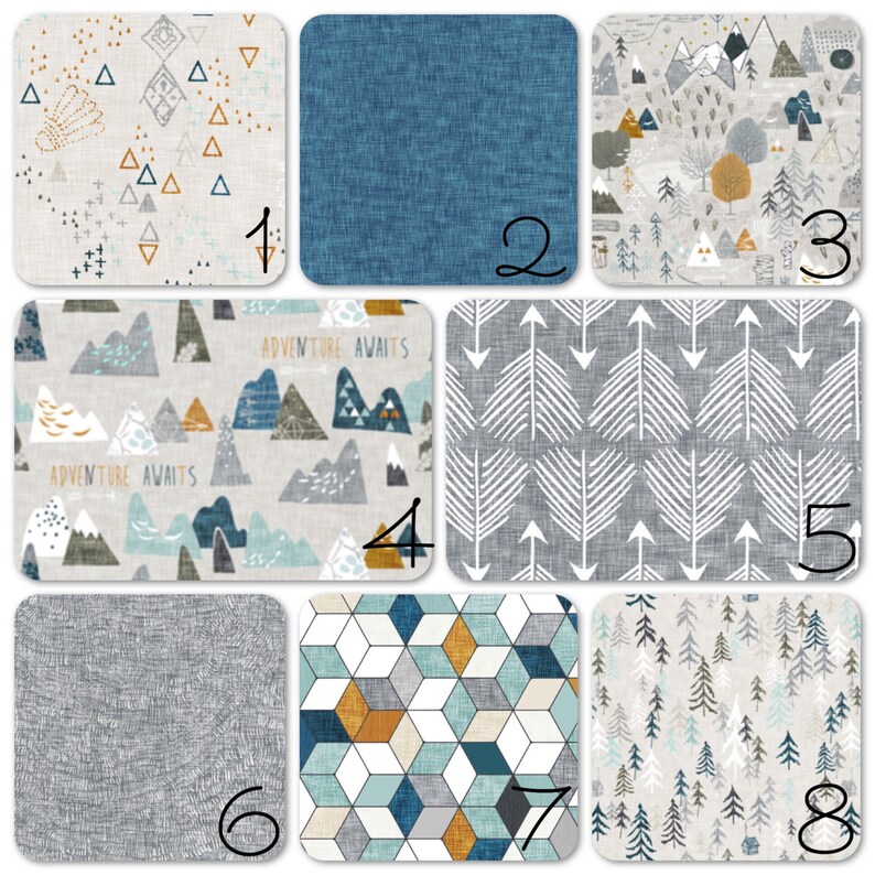 Nursery Bedding Set Max's Mountains Adventure Forest Etsy