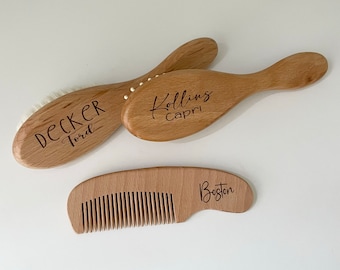 Personalized Baby Brush, Baby Comb, Keepsake, Gift, Detangler Brush, Baby Shower Gift, Laser Engraved