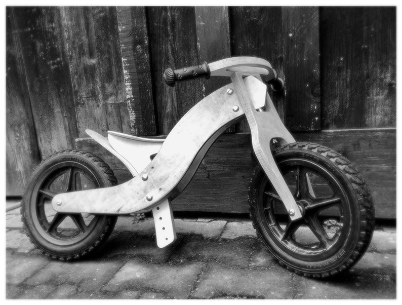 DIY Wood Balance Bike Construction Plan Drawing Blueprint Etsy