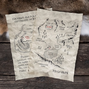 2 mapas de misiones enanas de Khuzdul - Pergaminos del reino de Tolkien