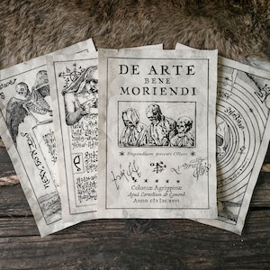 4 Book of Death Macabre Pages - Black Magic Witchcraft Journal Entries