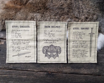 3 pergamene ispirate a Skyrim: forgiatura di acciaio e pergamene di ferro