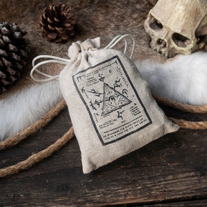 Daedra Related Drawstring Bag - Elder Scrolls Oblivion & Skyrim Inspired Ingredients Storage