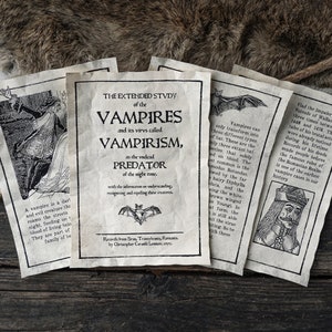 4 Vampire Mythology Lore Pages - 17th Century Eastern European Folklore