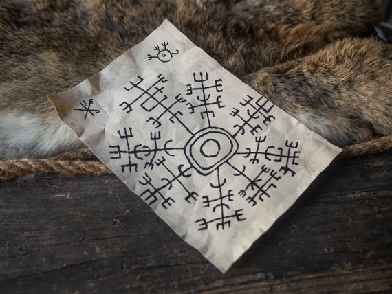 4 Icelandic Magical Staves Witchcraft Pages - Galdrabok Journal