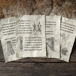 4 Dwarven Machinery and Tools Pages - Middle Earth Inspired Blueprint Journal Entries