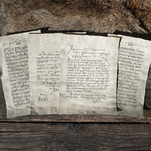 4 páginas inspiradas en Letters of the Shire en A5 - Pergaminos del reino de Tolkien